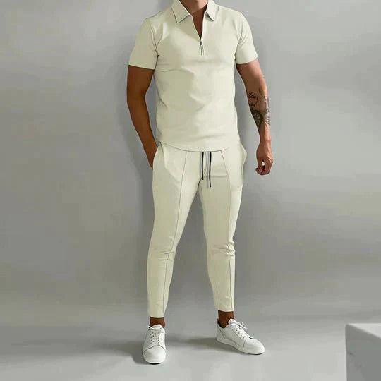 Men's Short Sleeve Polo Shirt Modern Set