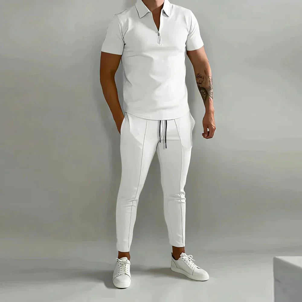 Men's Short Sleeve Polo Shirt Modern Set