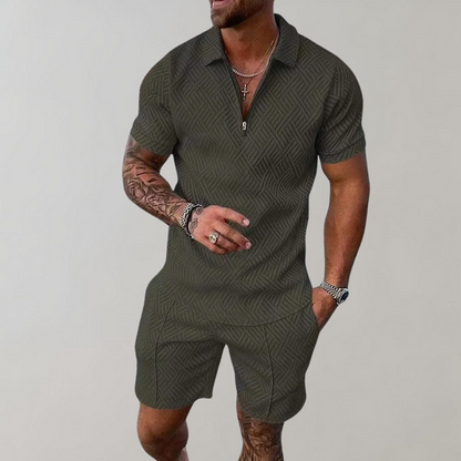 Summer Outfit Set - Short-Sleeve Shirt and Shorts