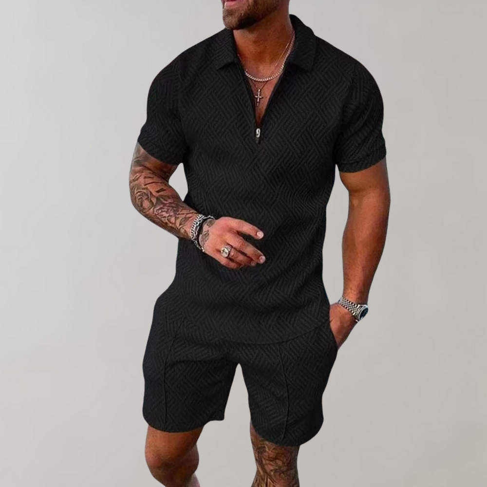 Sommer Outfit Set - Kurzarm Shirt und Shorts - IdealeKleiden