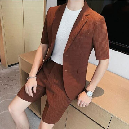 Men's Short-Sleeved Elegant Blazer Model