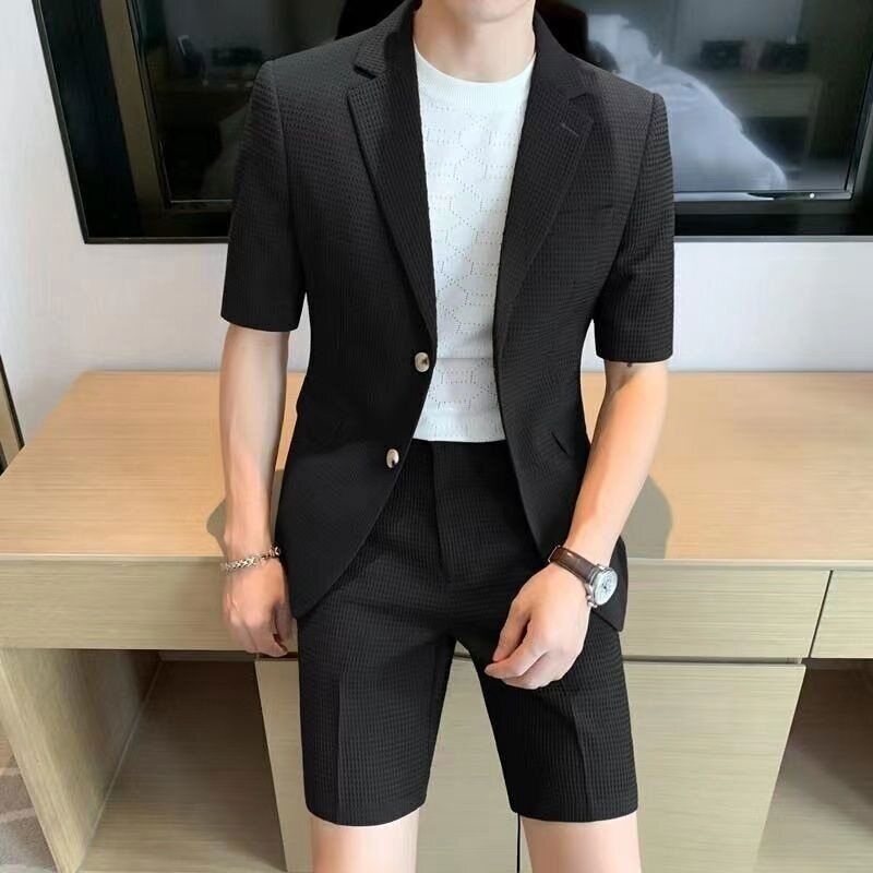 Men's Short-Sleeved Elegant Blazer Model