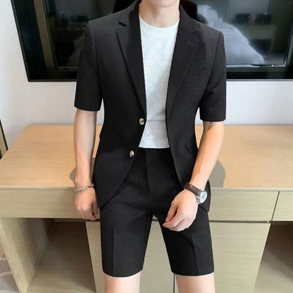 Men's Short-Sleeved Elegant Blazer Model
