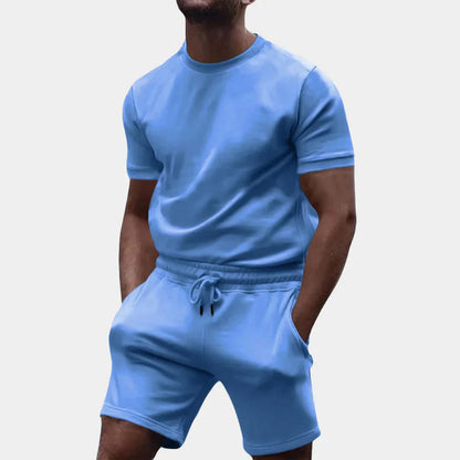 Casual Men's Set: Short-Sleeve T-Shirt and Shorts