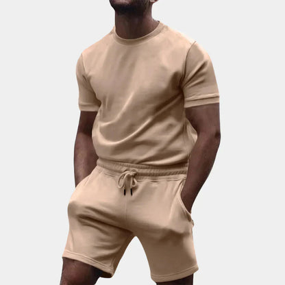 Casual Men's Set: Short-Sleeve T-Shirt and Shorts