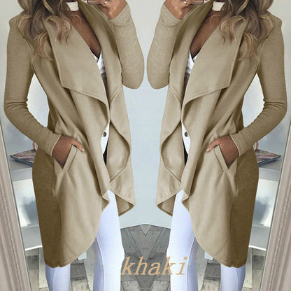 Slim Fit Solid Long Windbreaker Jacket