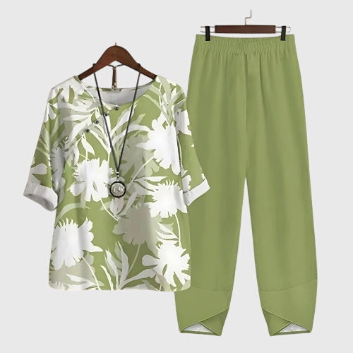 Women's Two-Piece Floral Print Summer Set
