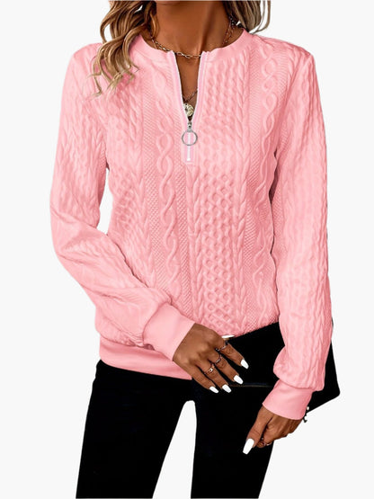 Men's Cable Knit Jumper Zipper