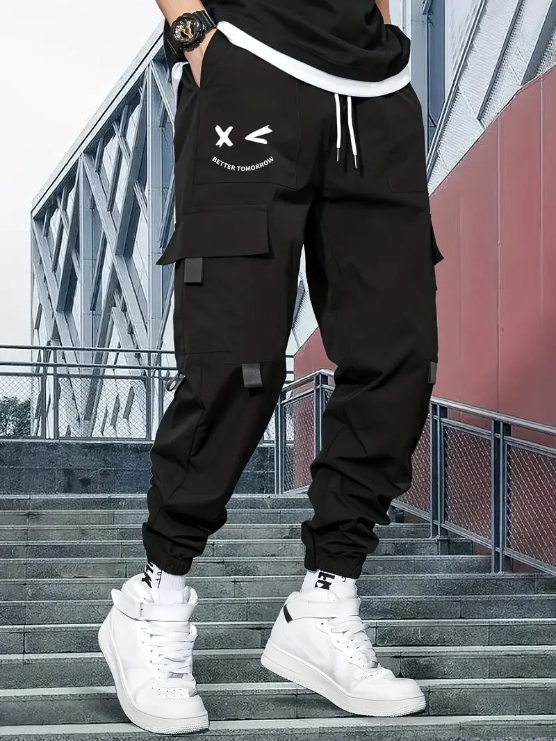Men's Cargo Pants Comfortable with Drawstring