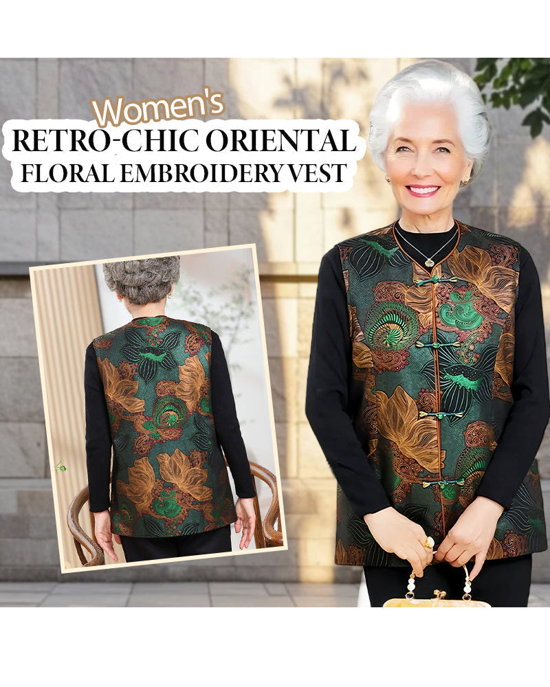 Retro-Kleid Blumenstickerei Exotisch Elegant - IdealeKleiden