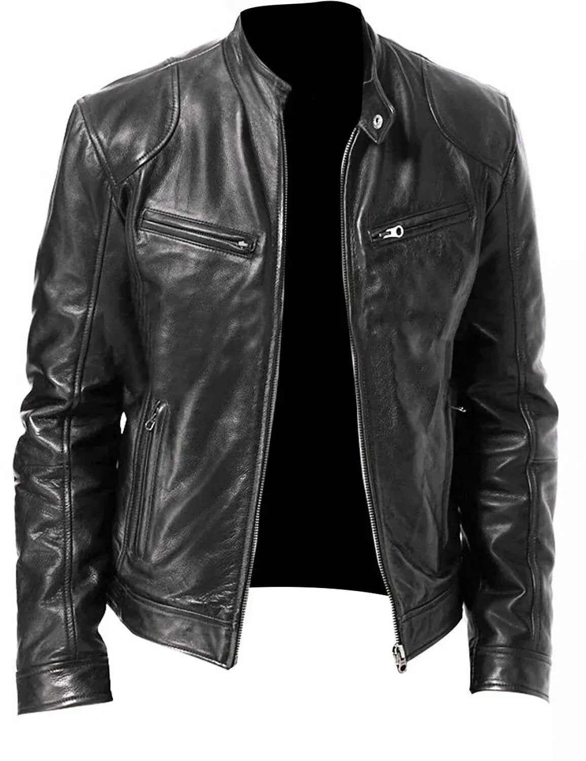 Men's Robust Leather Biker Jacket