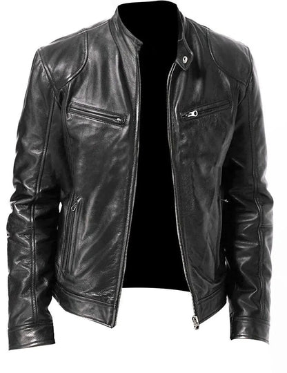 Men's Robust Leather Biker Jacket