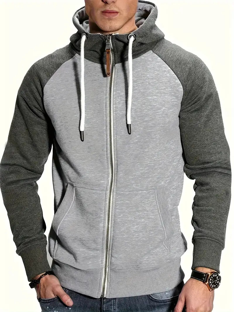 Men's Hoodie Long Sleeve Zip-Up
