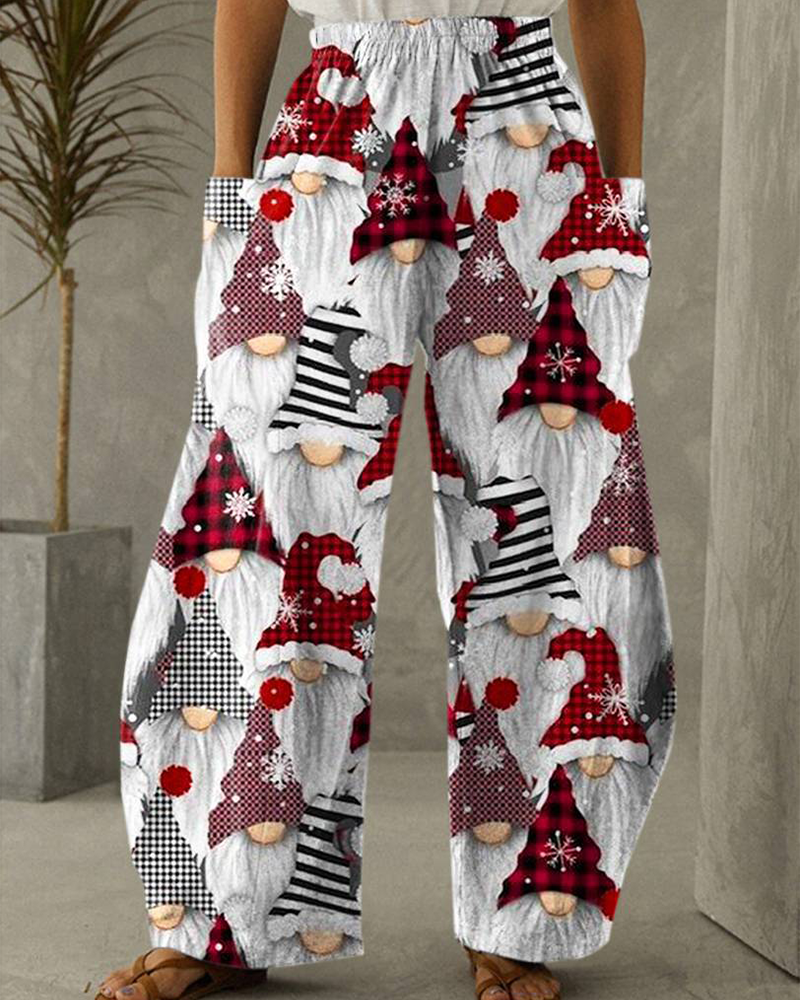 Christmas Trousers Leisure Trousers With Festive Print