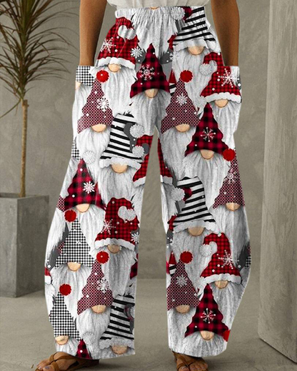 Christmas Trousers Leisure Trousers With Festive Print