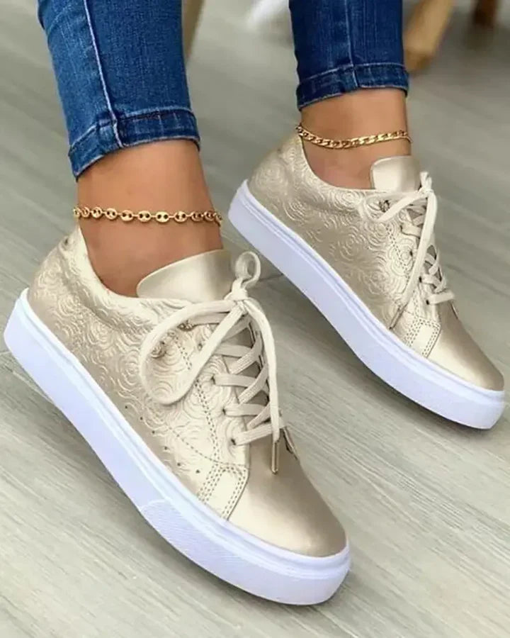 Chic Sneakers Gold Accents