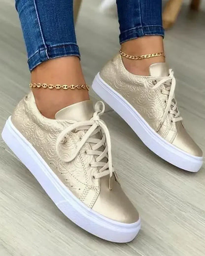 Chic Sneakers Gold Accents