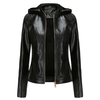 Practical Women's Jacket with Detachable Hood