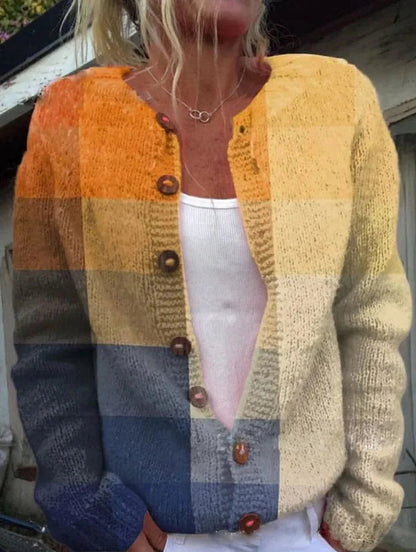 Bequemer Damen Cardigan Strick mit Knöpfen
