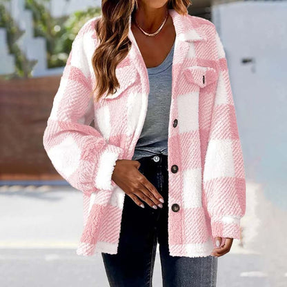 Stylischer Karomantel Damen Winter