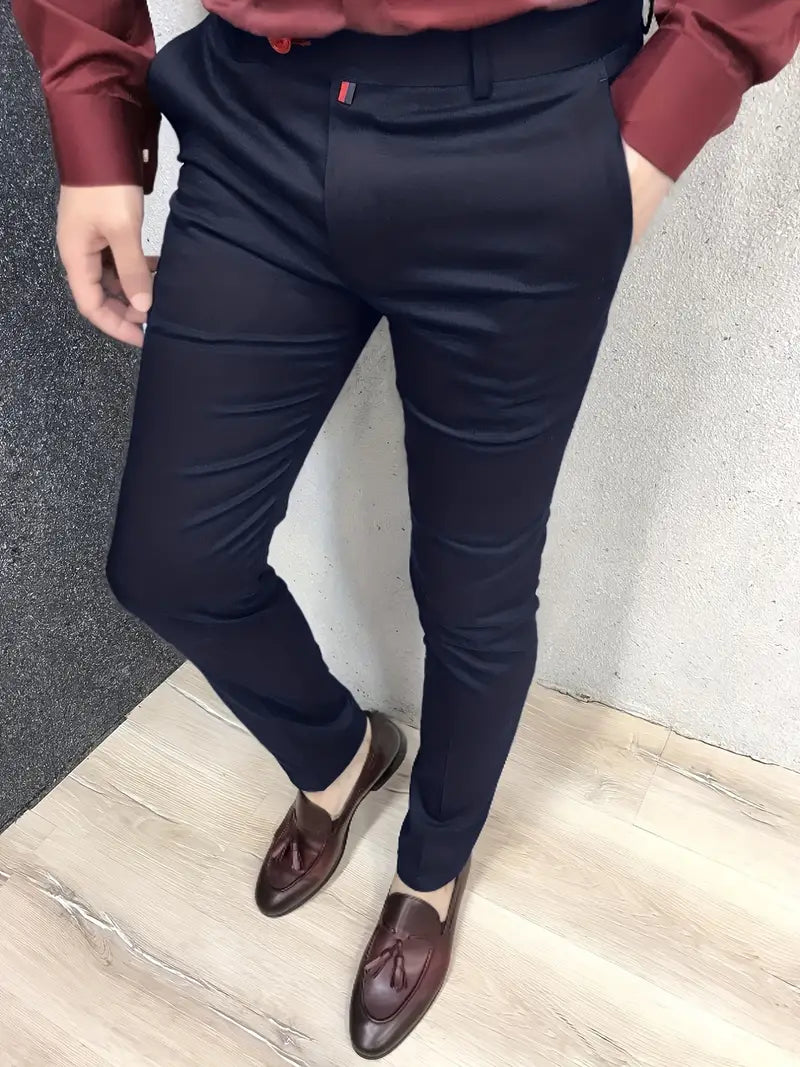 Men's Slim Fit Elegant Suit Trousers