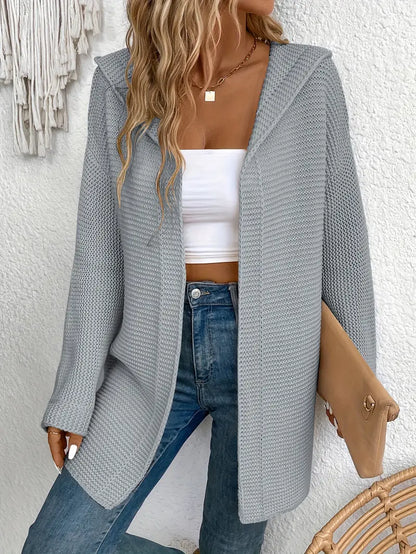 Practical Cardigan with Adjustable Hood