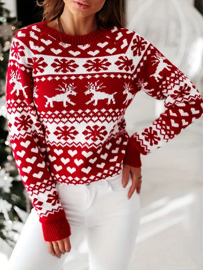Christmas Sweater Elegant Festive Red
