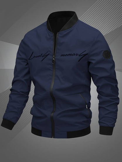 Men's Modern Leisure Jacket with Embroidery