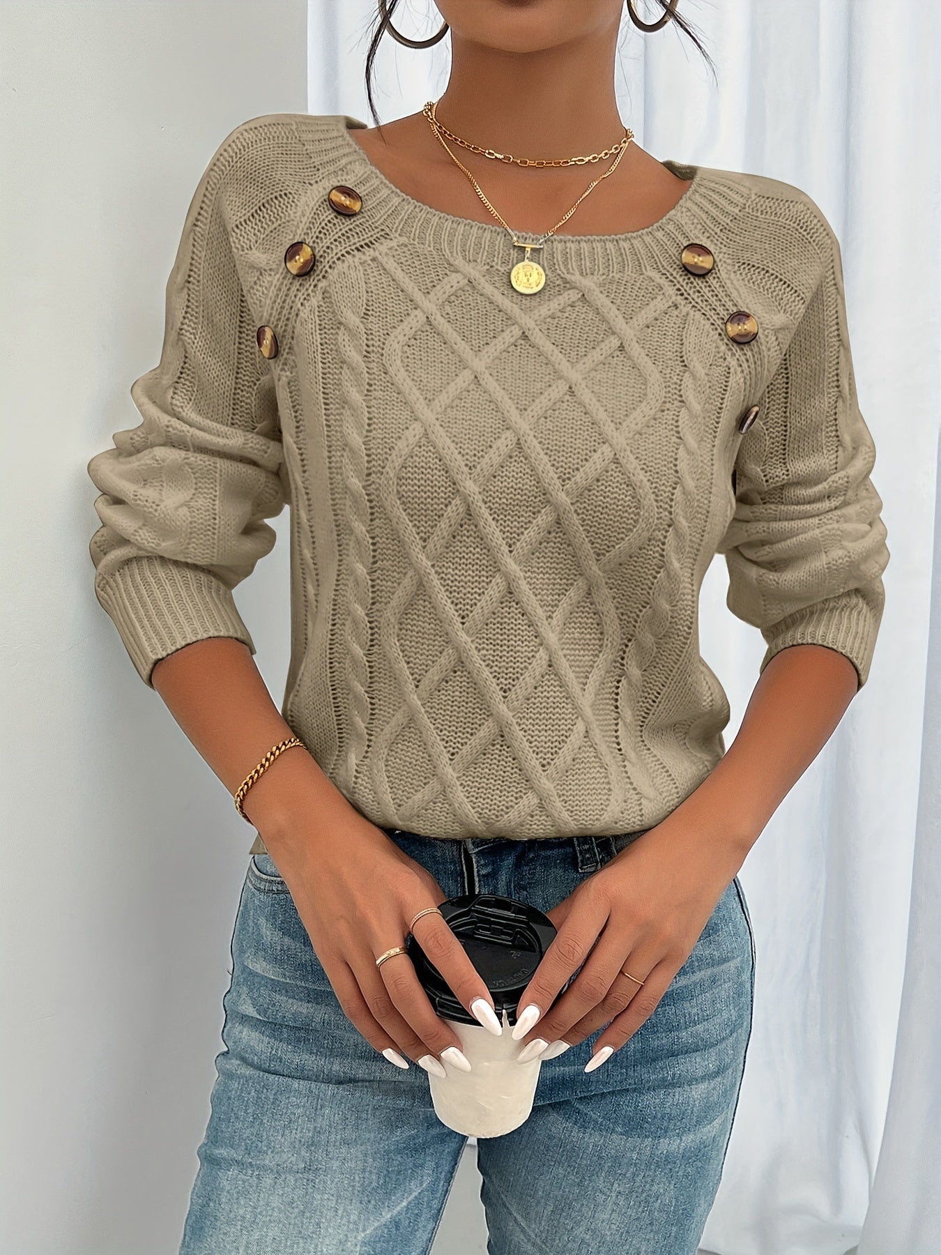 Comfortable Women's Round Neck Sweater