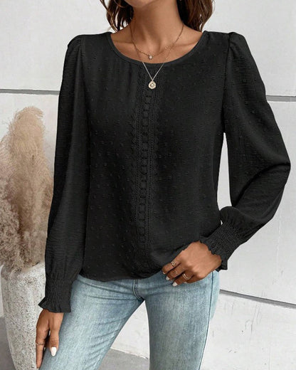 Elegant Women's Round Neck Solid Color Dress