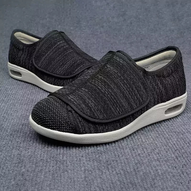 Comfortable Shoes with Hook-and-Loop Fasteners for Seniors