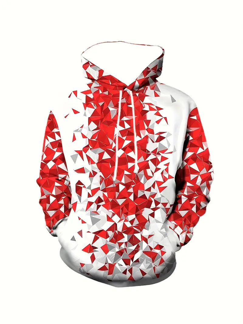 Men's Hoodie Geometric Design