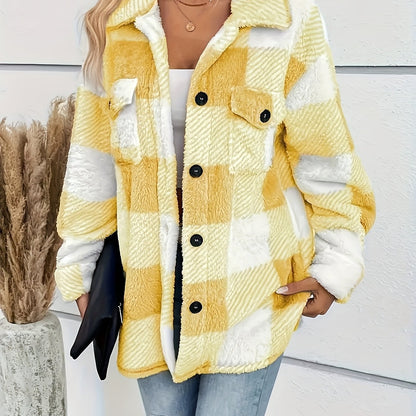 Checked Women's Jacket Soft and Comfortable