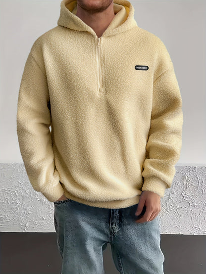 Stylish Men's Hoodie with Fur Hood