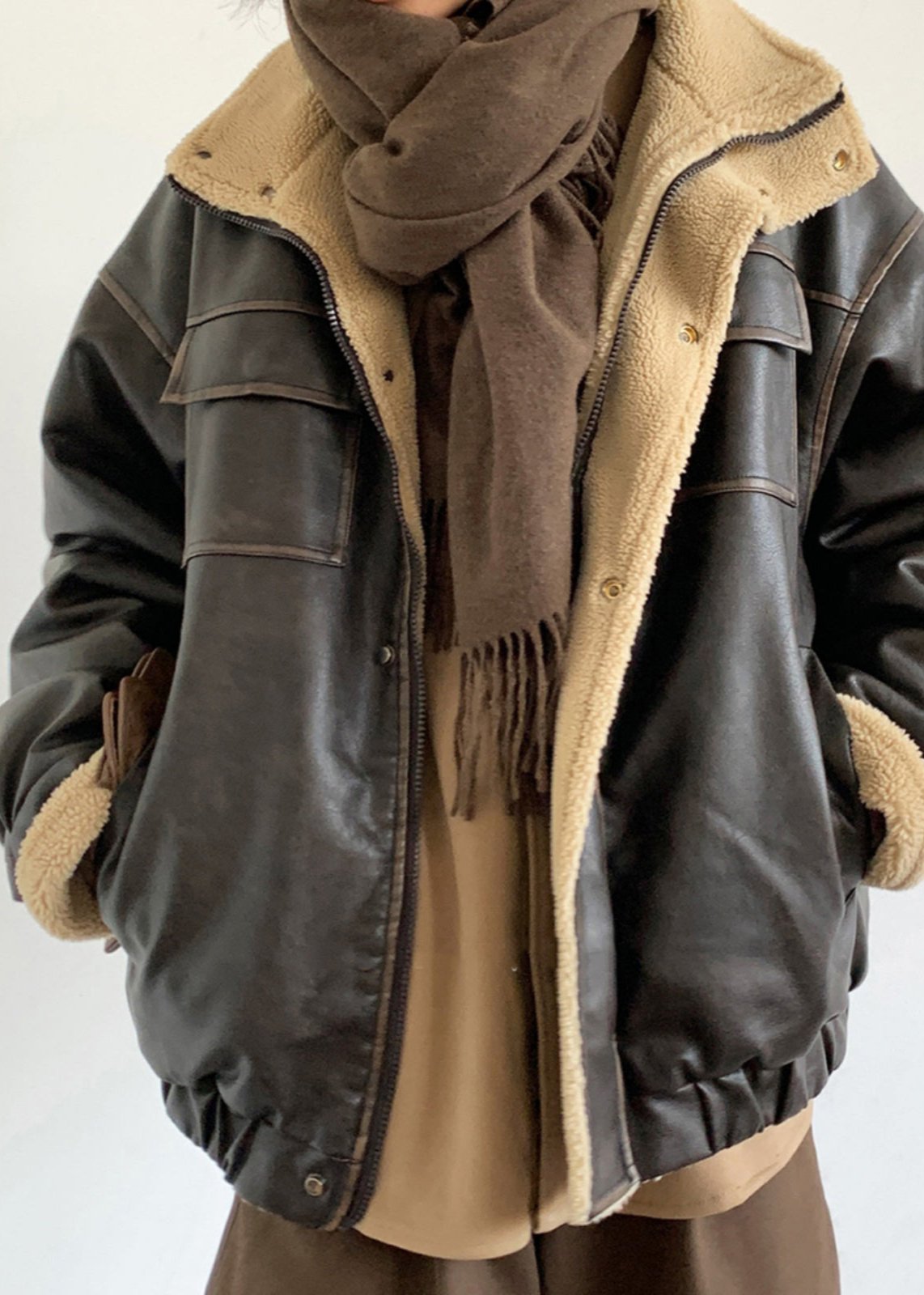 Leather Jacket Fleece Lined Unisex