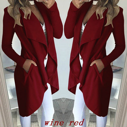 Slim Fit Solid Long Windbreaker Jacket