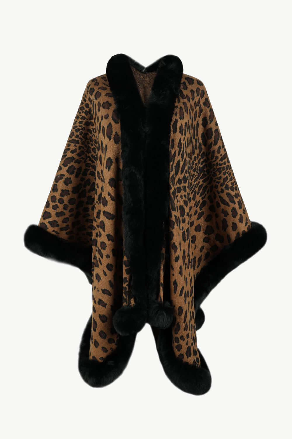 Stylish Poncho Leopard Print Oversized