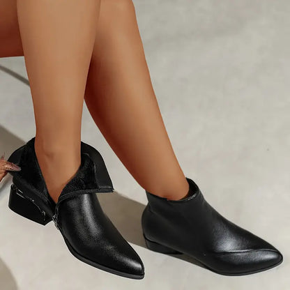 Women's Ankle Boots Chunky Low Heel
