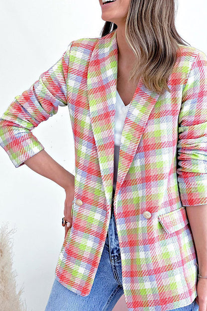 Fashion Jacket Casual Double Pocket Button Print