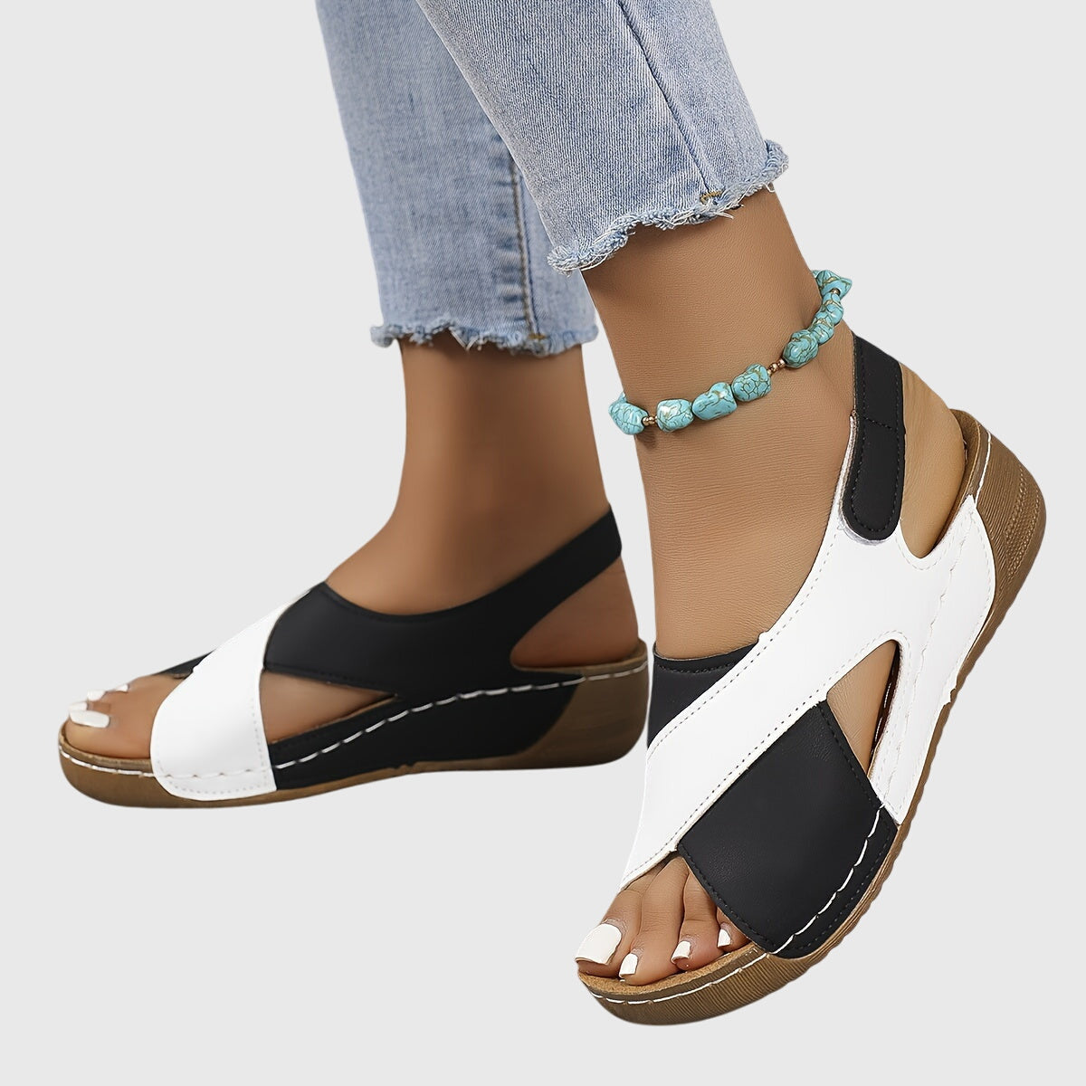 Women's Open Two-Tone Summer Sandals