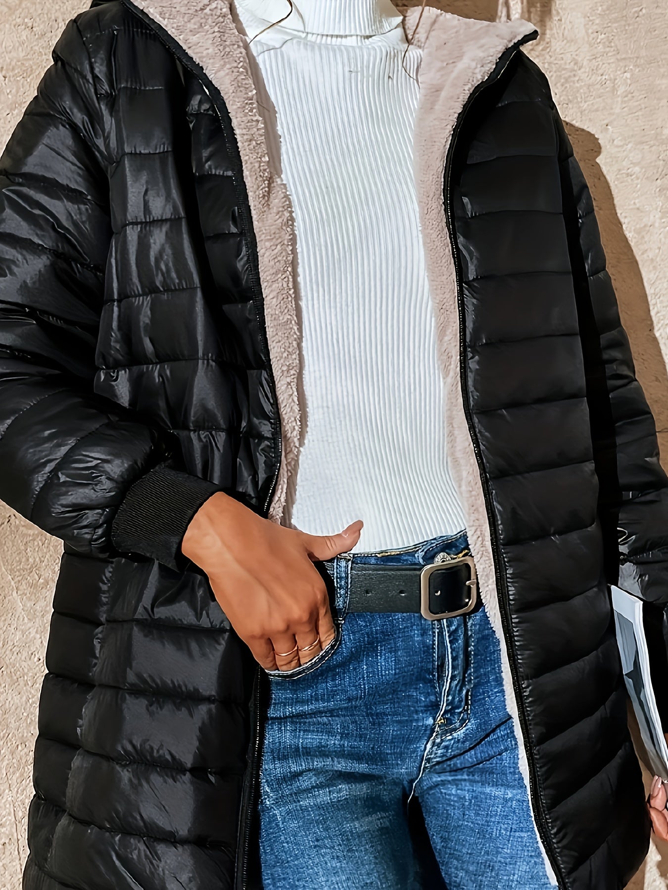 Warm Women's Fleece-Lined Zip-Up Jacket