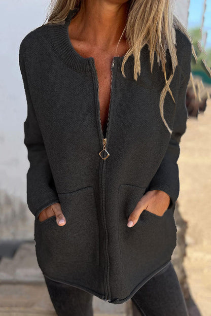Classic Cardigan Round Neck Long Sleeve Casual