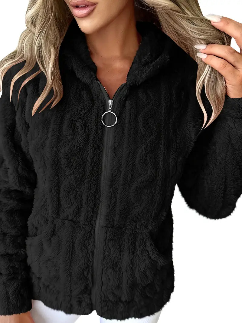 Classic Long Sleeve Hoodie with Zipper