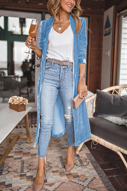 Stylish Women's Suede Kimono Jacket