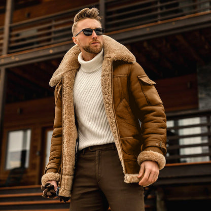 Men's Leather Aviator Jacket