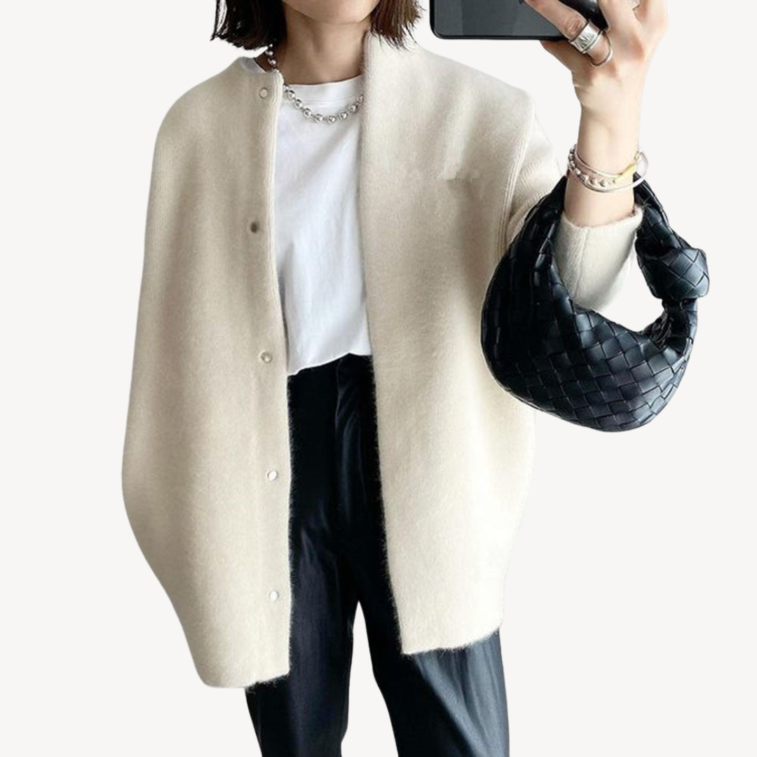 Women's Cardigan Button Placket Elegant