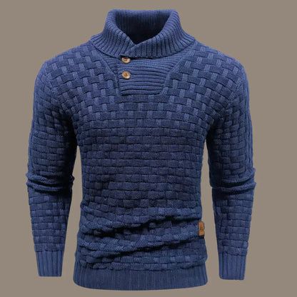 Herren Pullover Strick Modern Knopfverschluss - IdealeKleiden