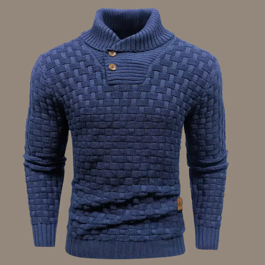 Herren Pullover Strick Modern Knopfverschluss - IdealeKleiden