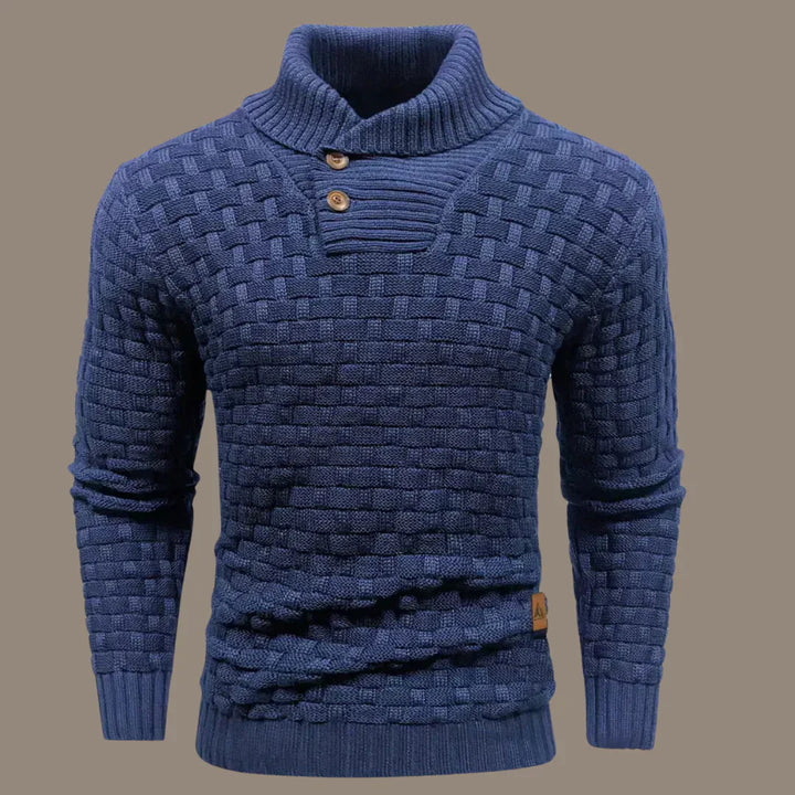 Herren Pullover Strick Modern Knopfverschluss - IdealeKleiden