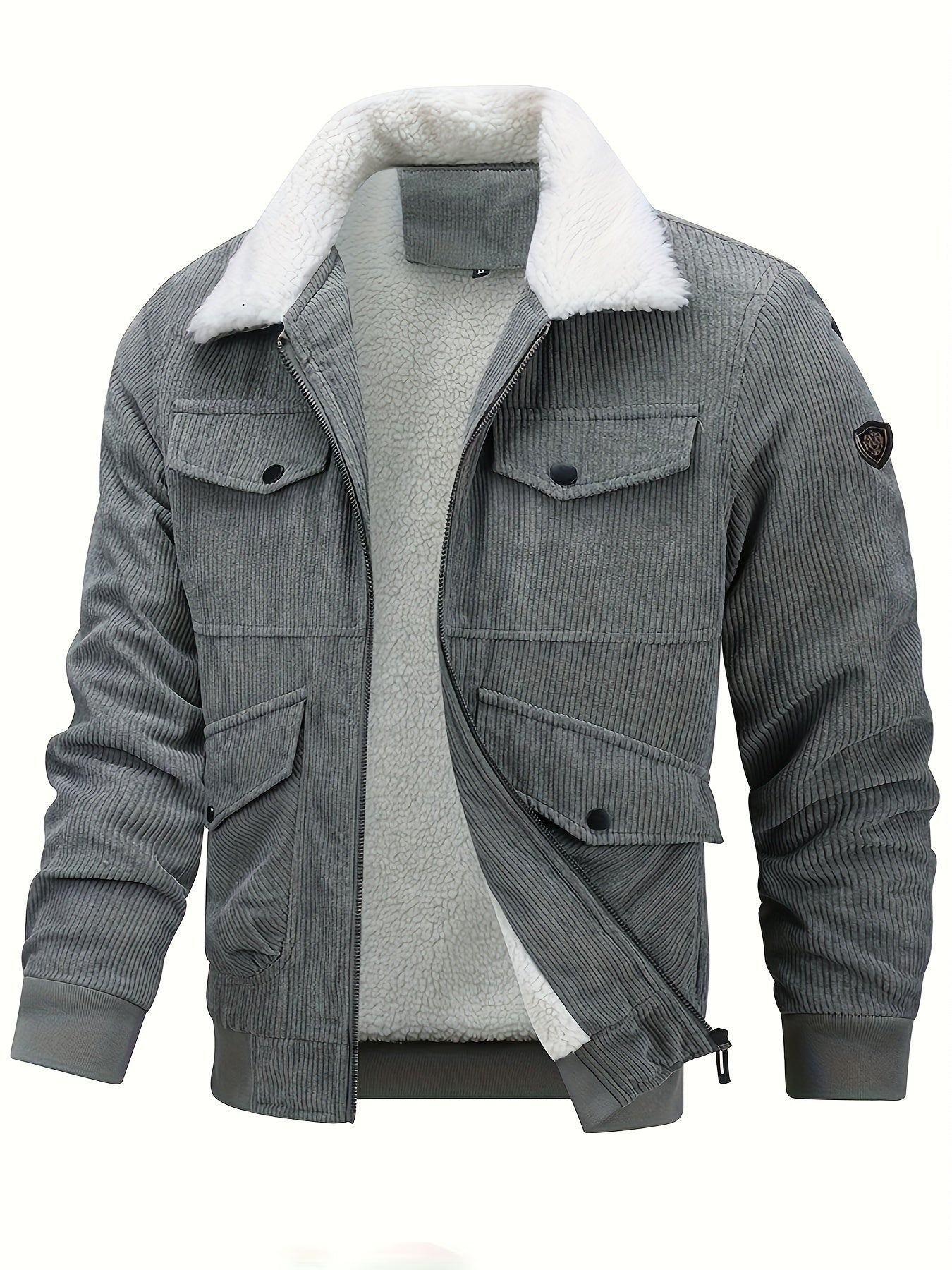 Robust Winter Jacket Cord Fleece Insulation